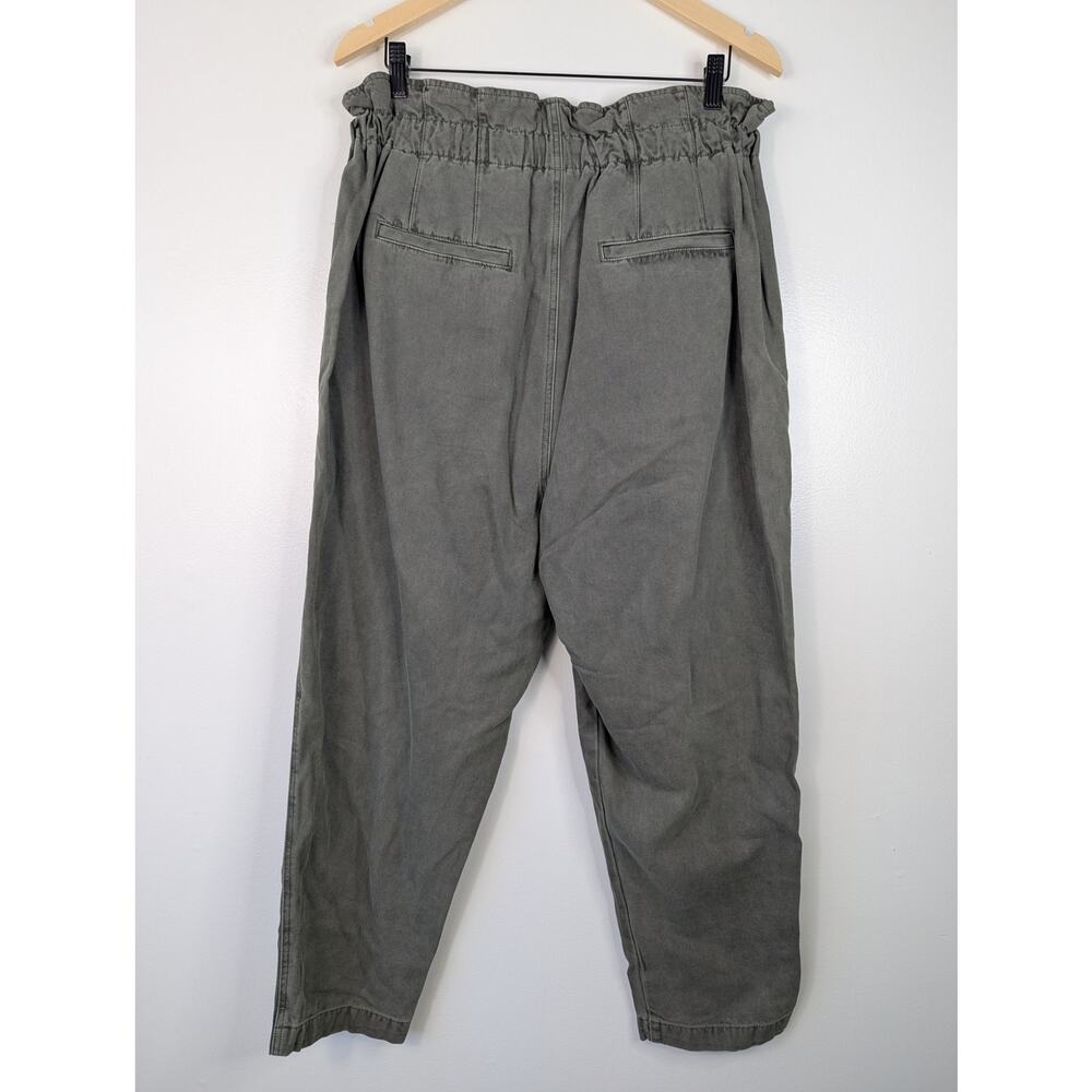 EUC Free People Margate Pleated Pull On Elastic Trouser Pants Green Sugar Kelp - Picture 6 of 9